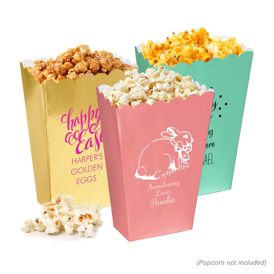 Personalized Mini Popcorn Boxes for Easter